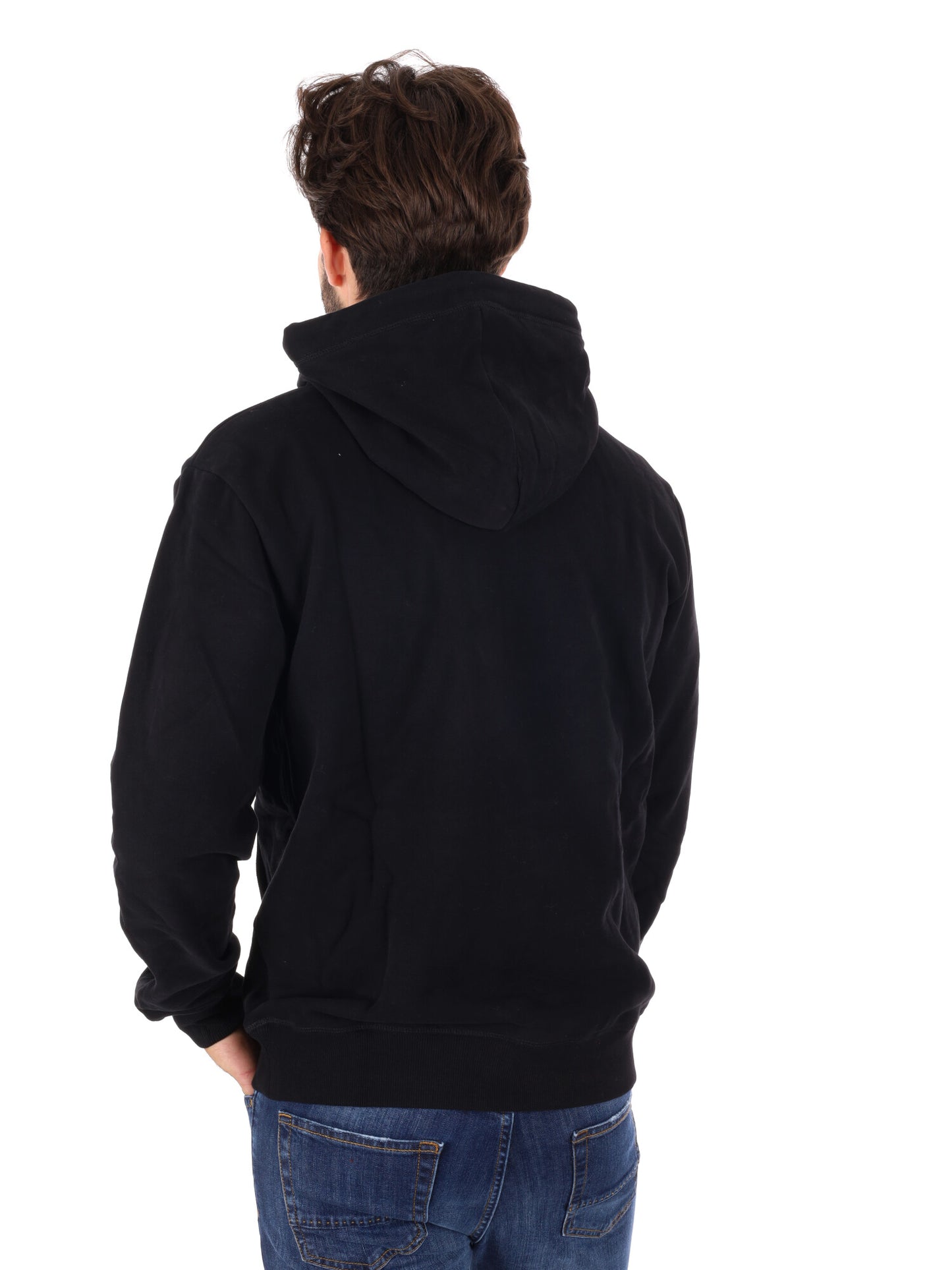 FELPA CON CAPPUCCIO ESSENTIAL SUPERDRY DA UOMO NERO