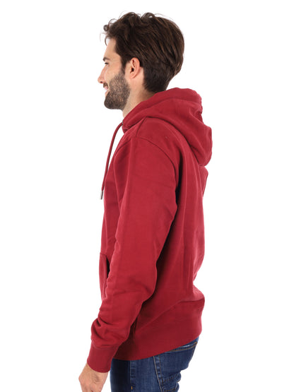 FELPA CON CAPPUCCIO ESSENTIAL SUPERDRY DA UOMO BORDEAUX