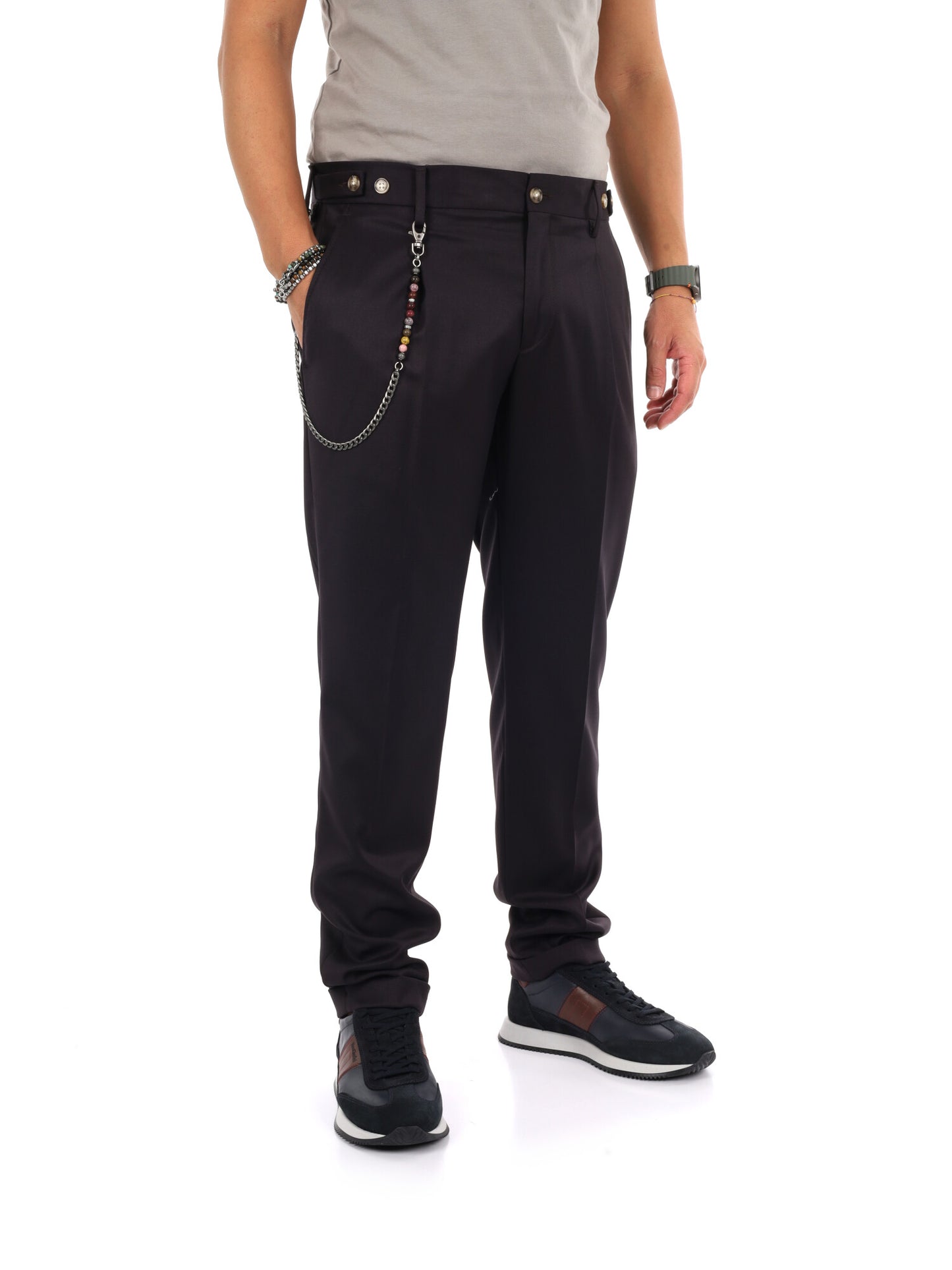 Fb Senator 59, pantalone elegante da uomo marrone