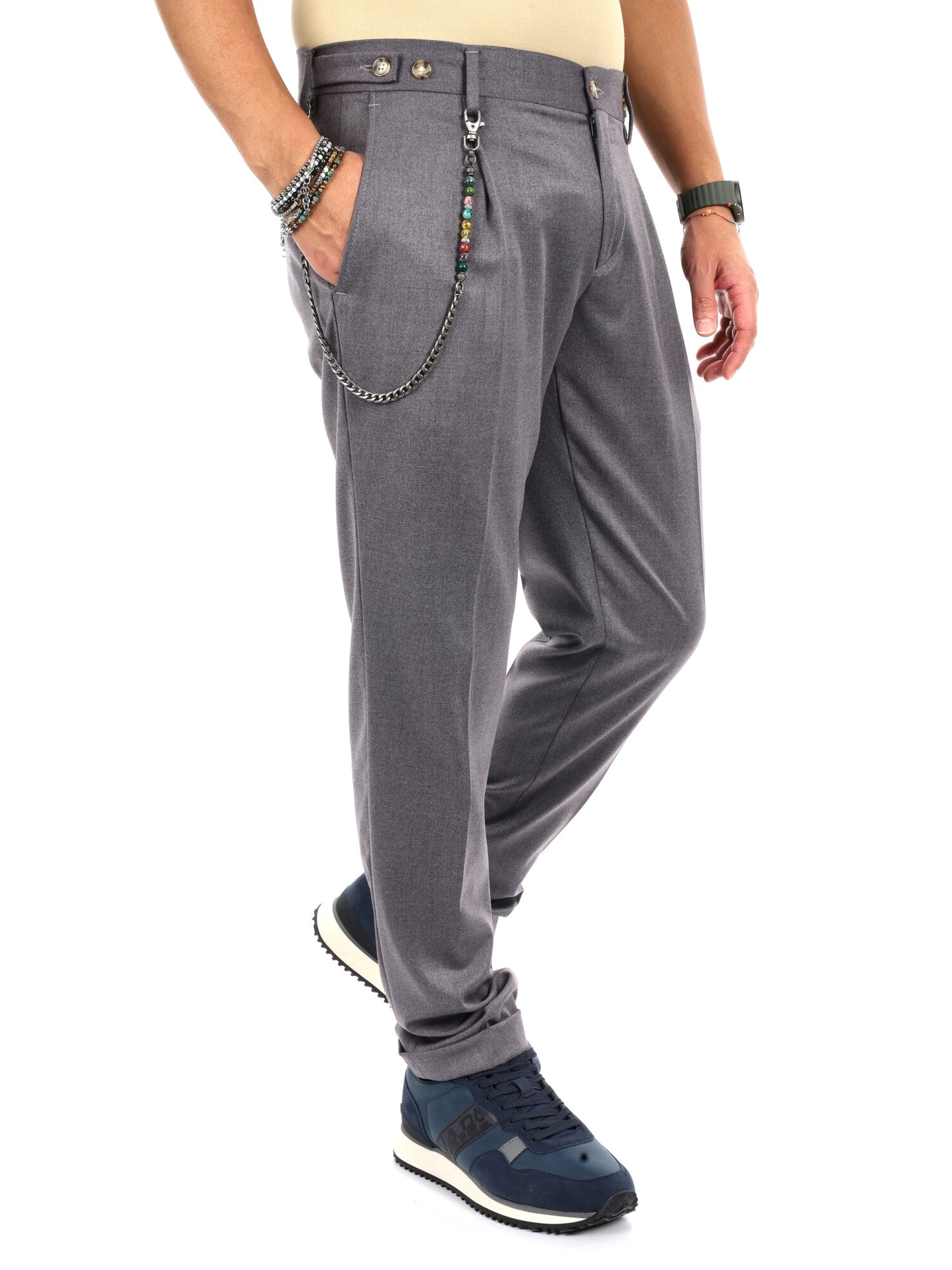 Fb Senator 90, pantalone da uomo grigio