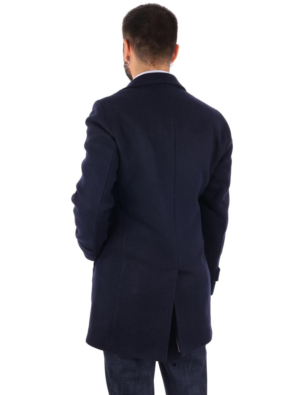 Fb Setaro 89, cappotto da uomo blu
