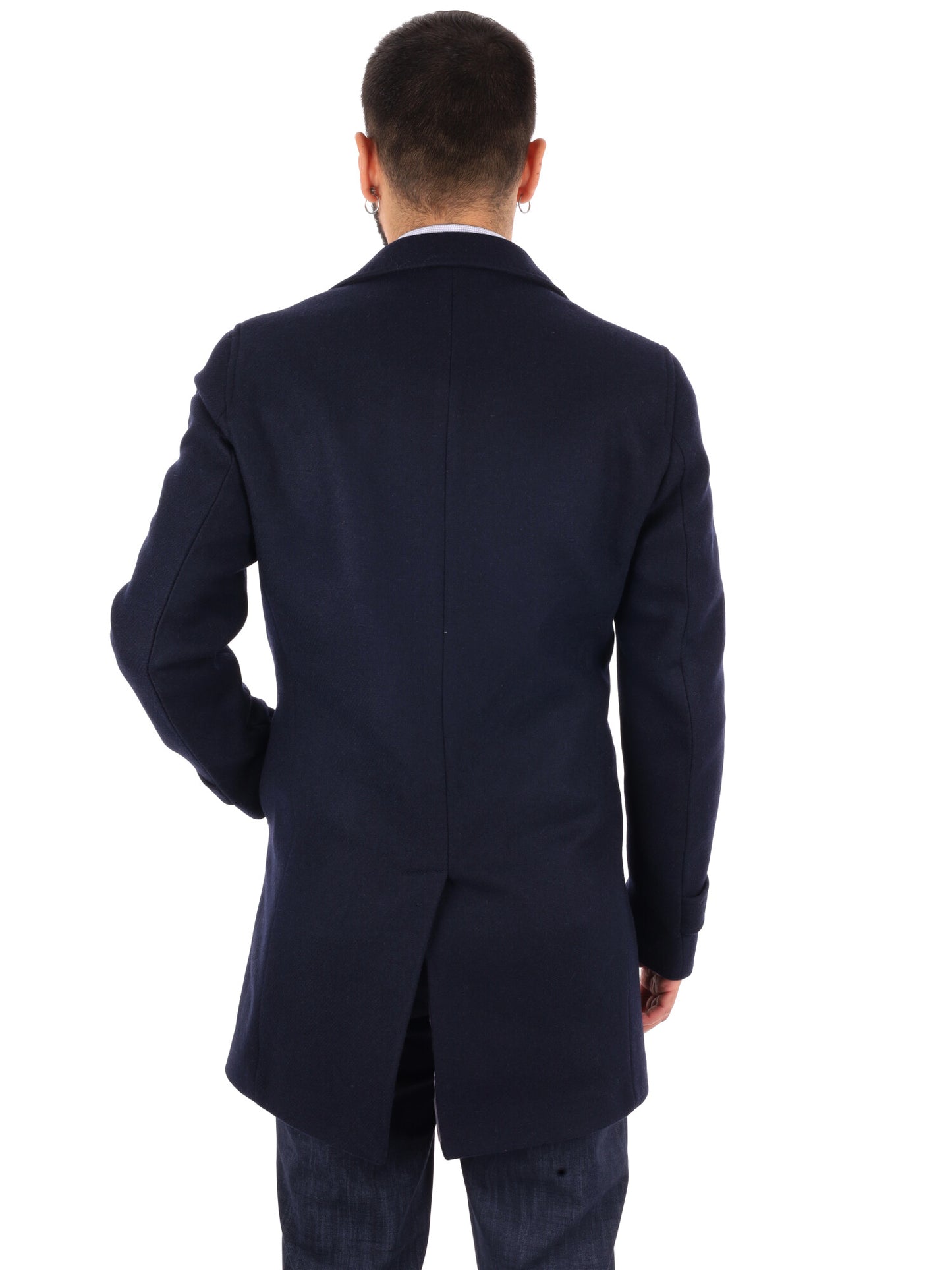 Fb Setaro 89, cappotto da uomo blu