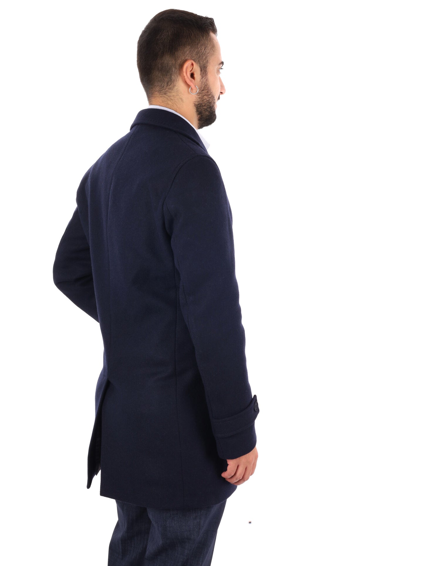 Fb Setaro 89, cappotto da uomo blu