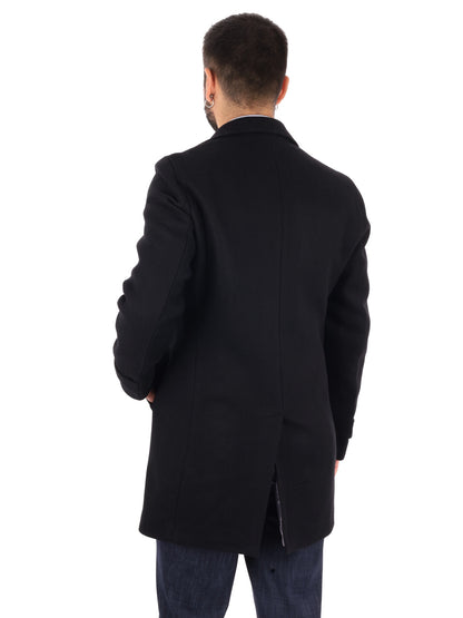 Fb Setaro 99, cappotto da uomo nero