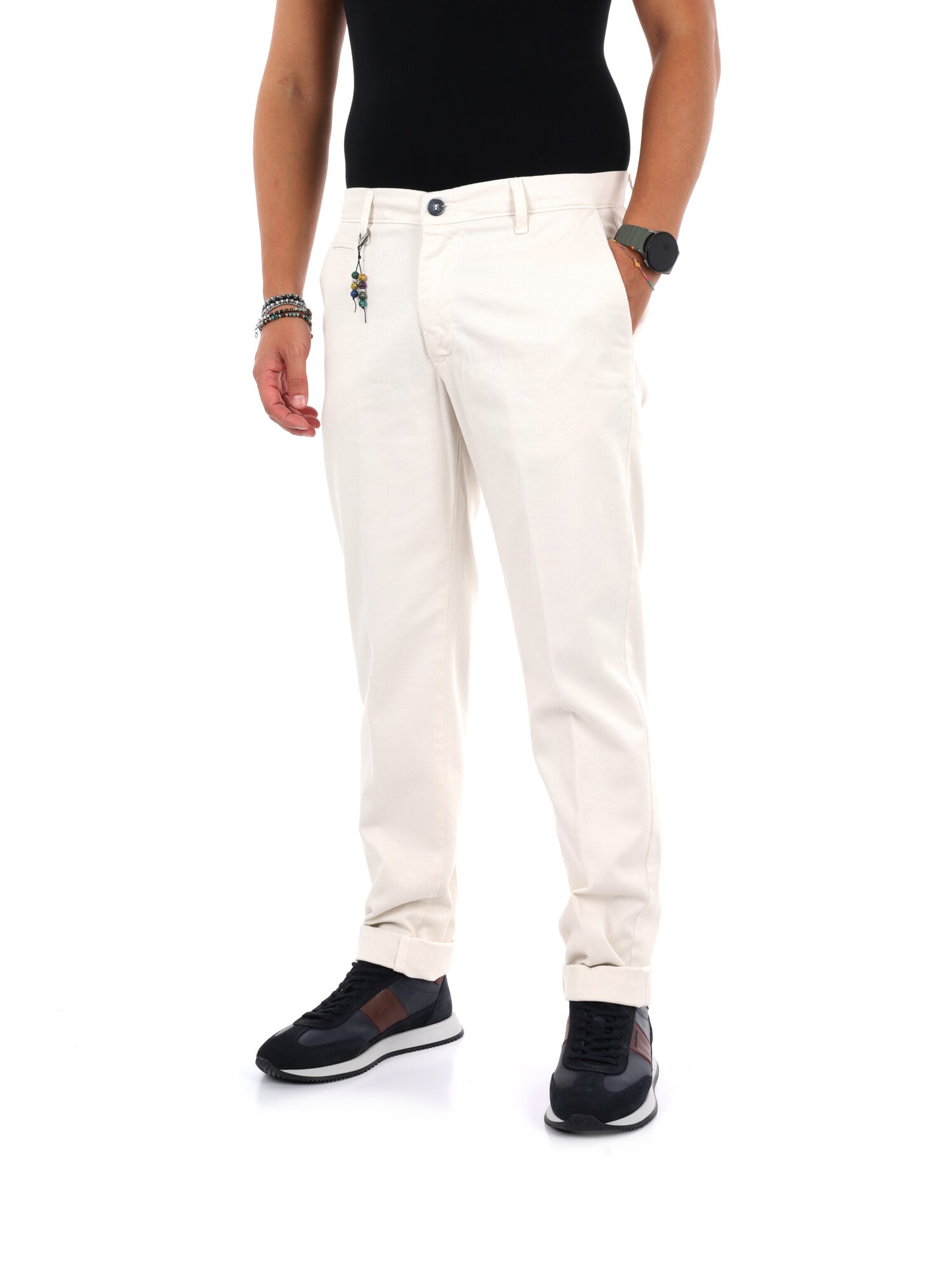 Fb Seven Panna, pantalone da uomo panna