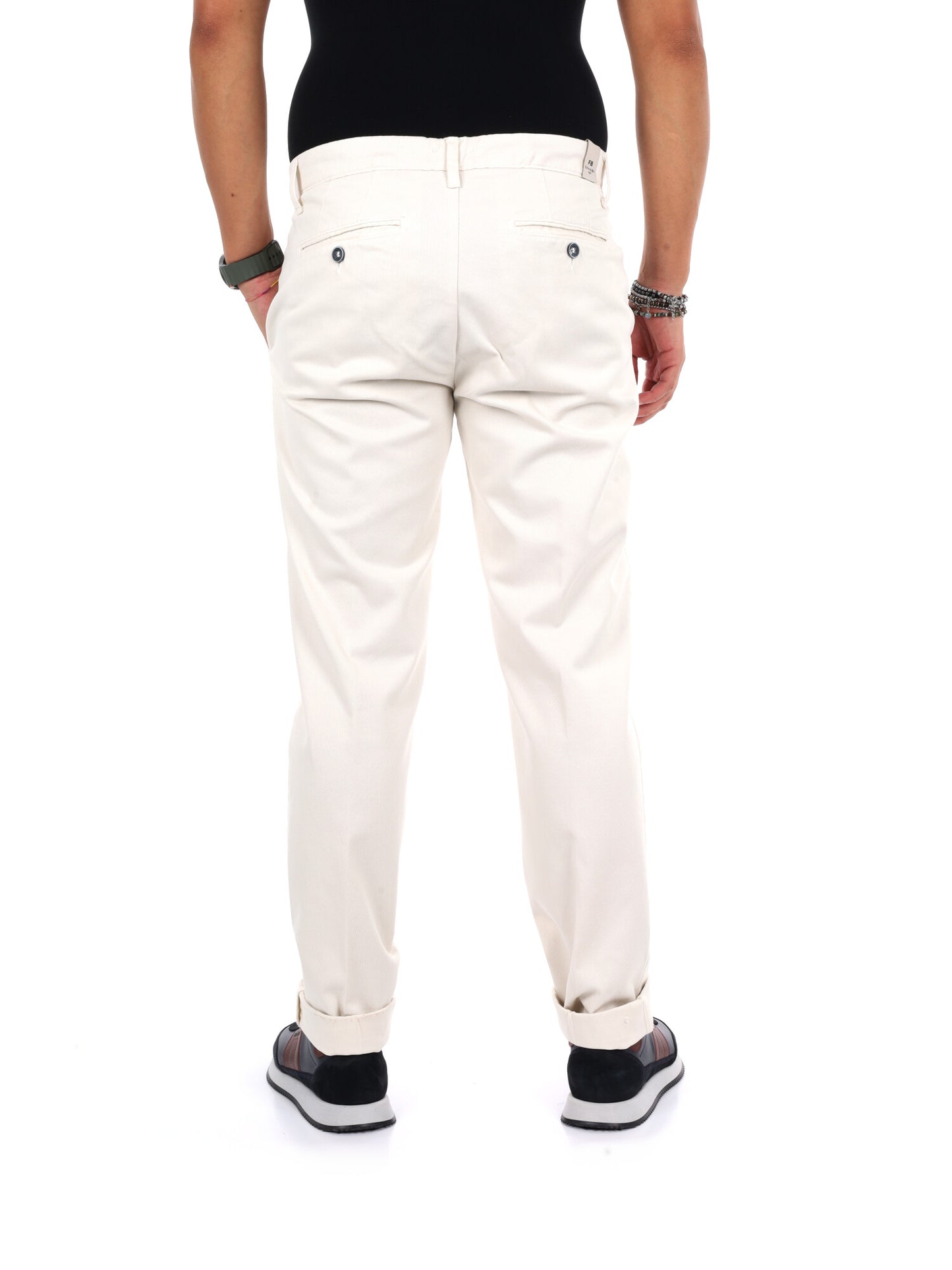 Fb Seven Panna, pantalone da uomo panna