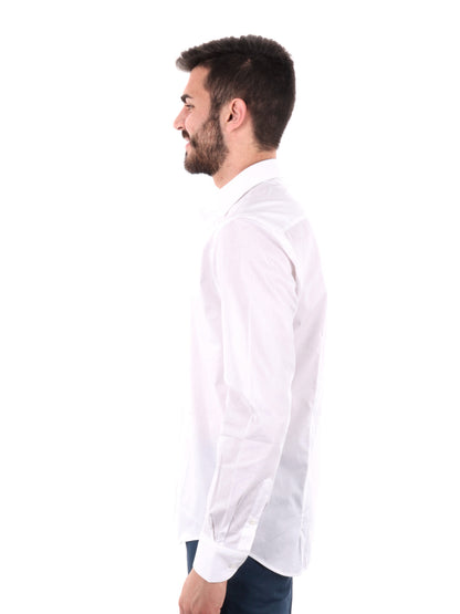 Camicia slim stretch FB da uomo bianca elegante e confortevole