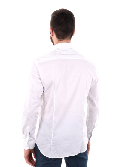Camicia slim stretch FB da uomo bianca elegante e confortevole
