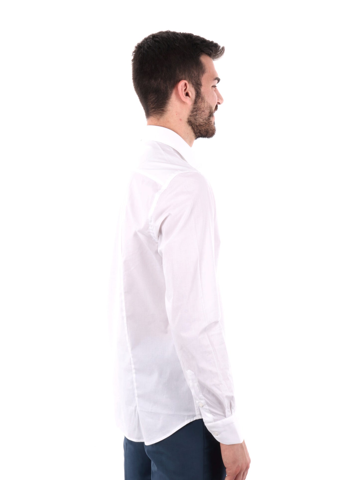 Camicia slim stretch FB da uomo bianca elegante e confortevole
