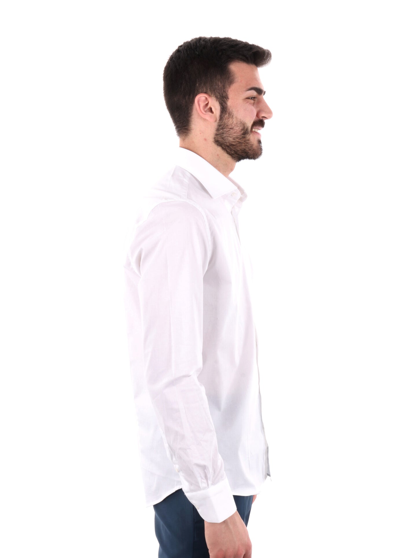 Camicia slim stretch FB da uomo bianca elegante e confortevole