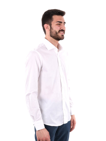 Camicia slim stretch FB da uomo bianca elegante e confortevole
