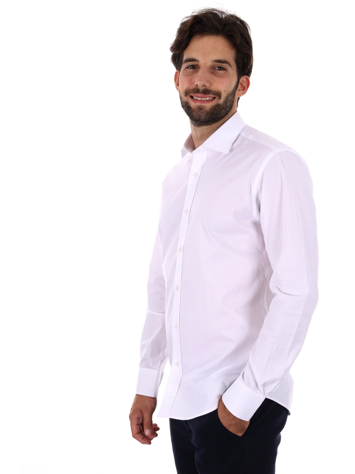 Fb camicia da uomo bianco