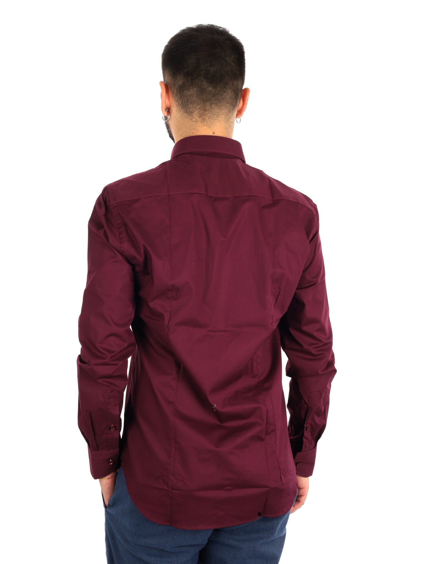 Fb Soft Bordo, camicia da uomo bordeaux
