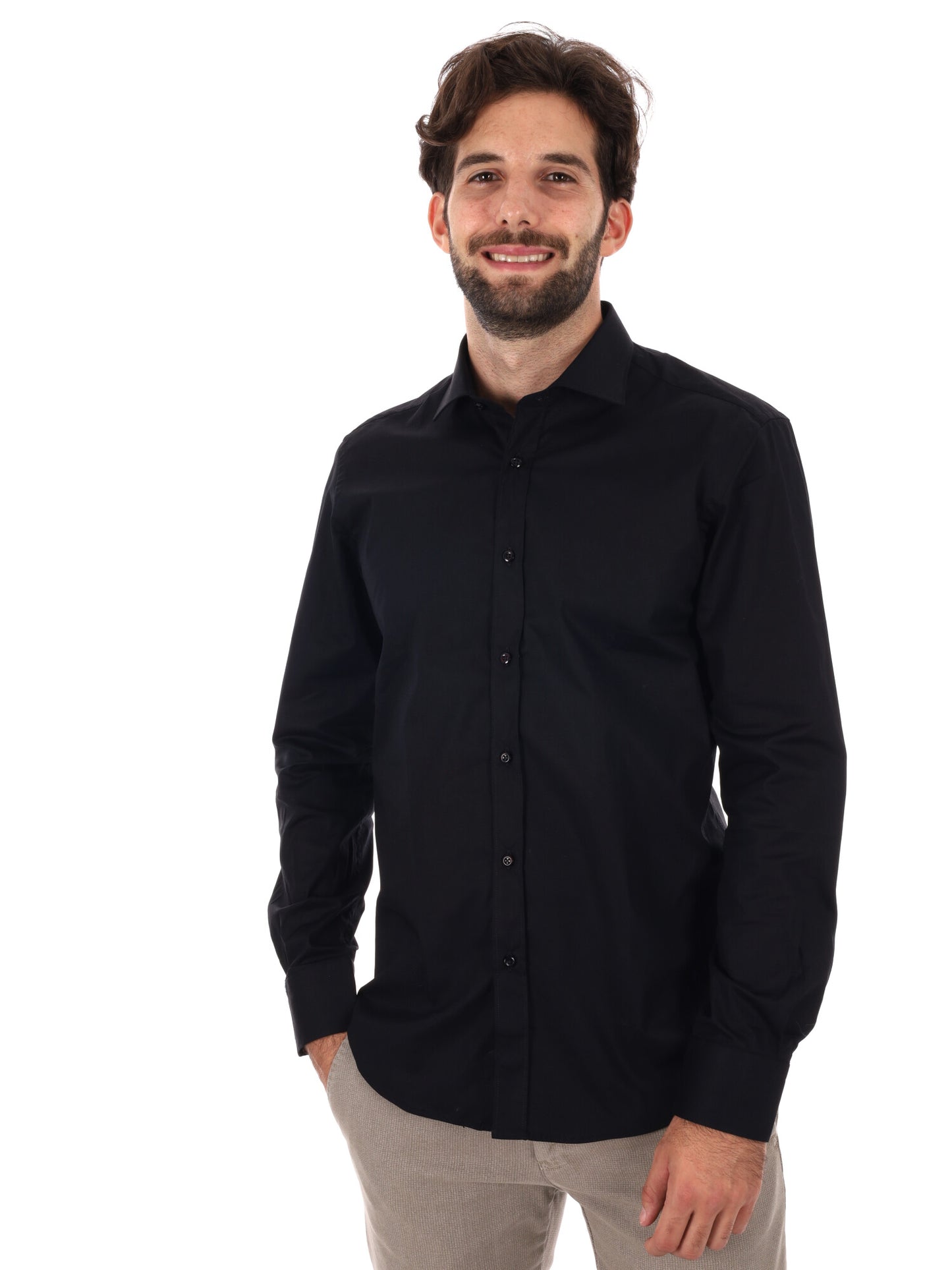 CAMICIA SOFT FB DA UOMO NERO