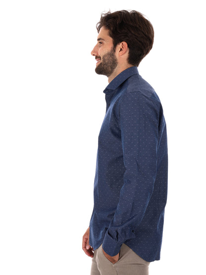 CAMICIA SORRISO FB DA UOMO JEANS SCURO
