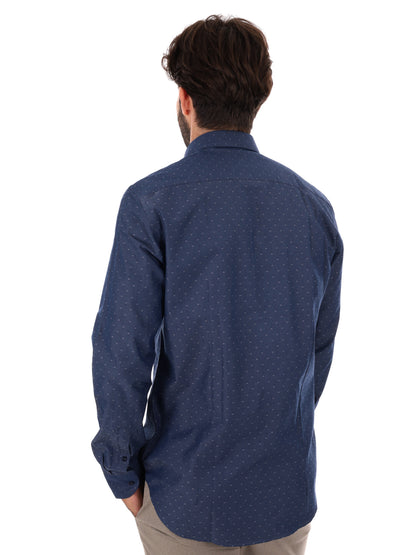 CAMICIA SORRISO FB DA UOMO JEANS SCURO
