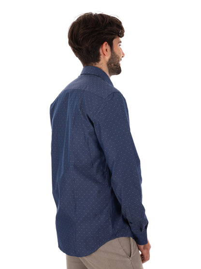 CAMICIA SORRISO FB DA UOMO JEANS SCURO