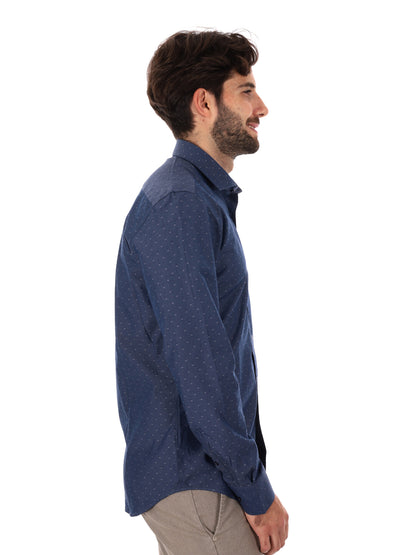 CAMICIA SORRISO FB DA UOMO JEANS SCURO