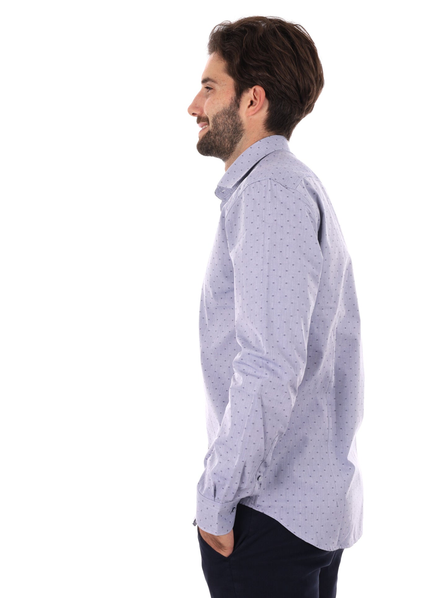 CAMICIA SORRISO FB DA UOMO AZZURRO