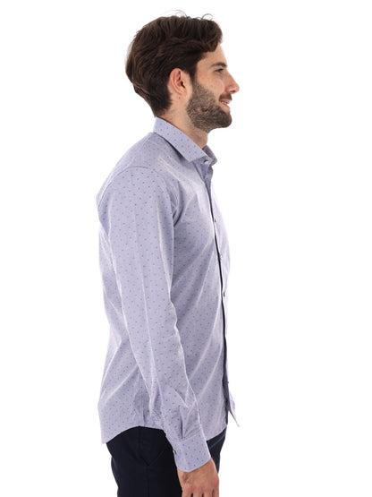 CAMICIA SORRISO FB DA UOMO AZZURRO