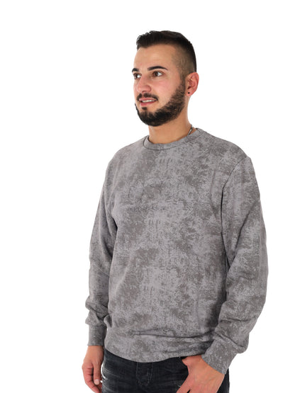 Felpa girocollo DS2 Stone uomo grigia per la primavera