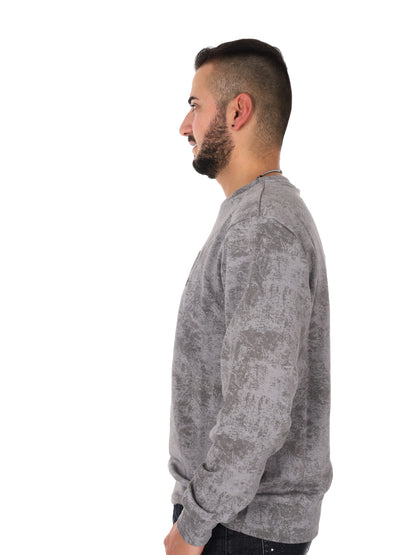 Felpa girocollo DS2 Stone uomo grigia per la primavera