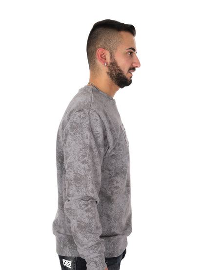 Felpa girocollo DS2 Stone uomo grigia per la primavera
