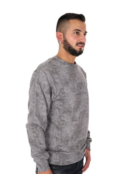 Felpa girocollo DS2 Stone uomo grigia per la primavera