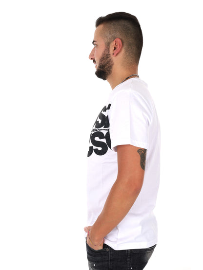 T-shirt DS2 Drop Season 2 da uomo bianca con maxi logo