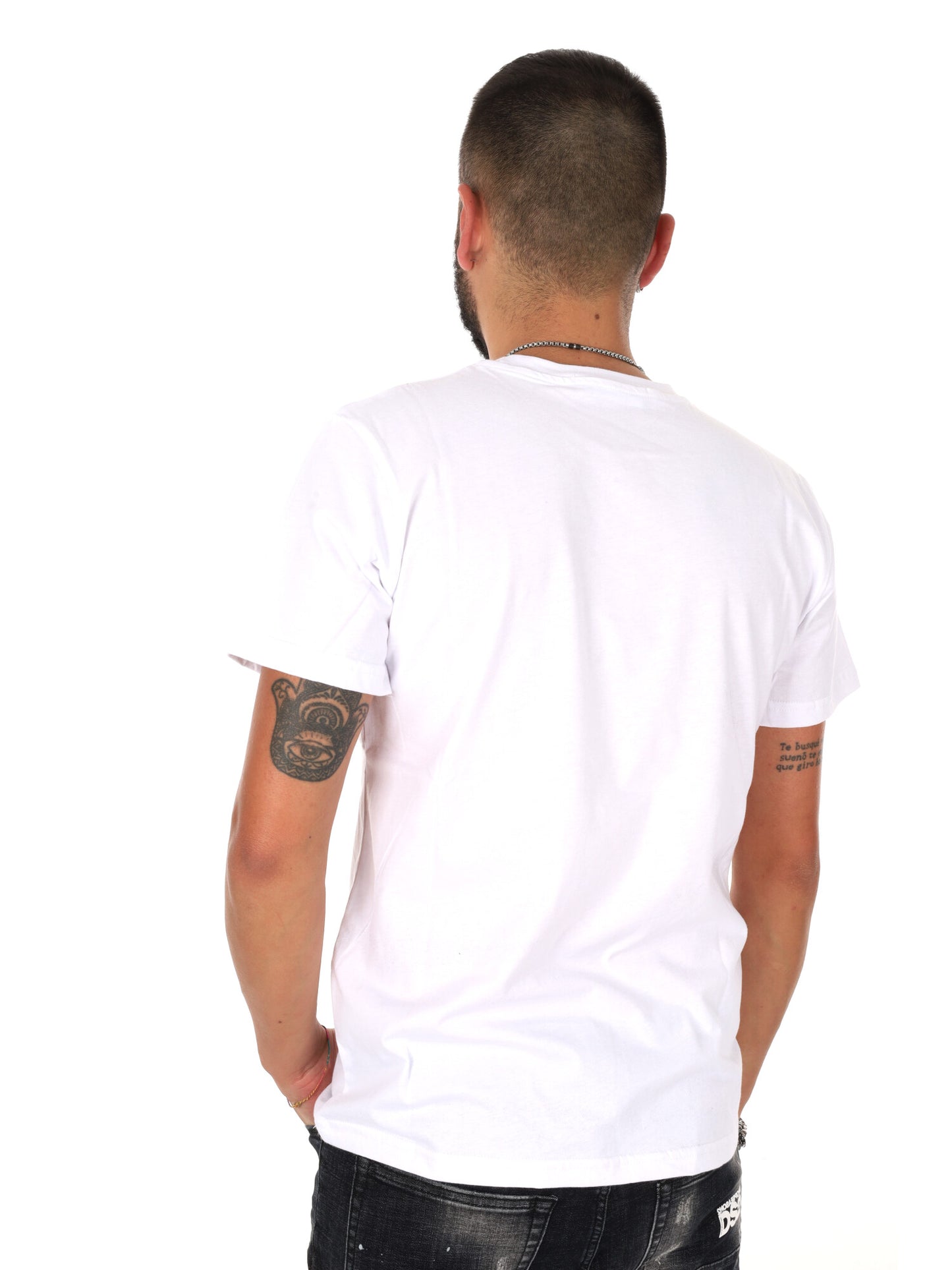 T-shirt DS2 Drop Season 2 da uomo bianca con maxi logo