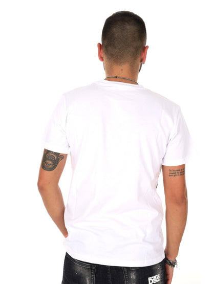 T-shirt DS2 Drop Season 2 da uomo bianca con maxi logo