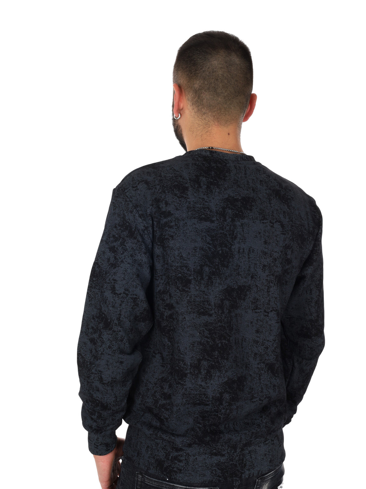 DS2 felpa giro stone da uomo nero