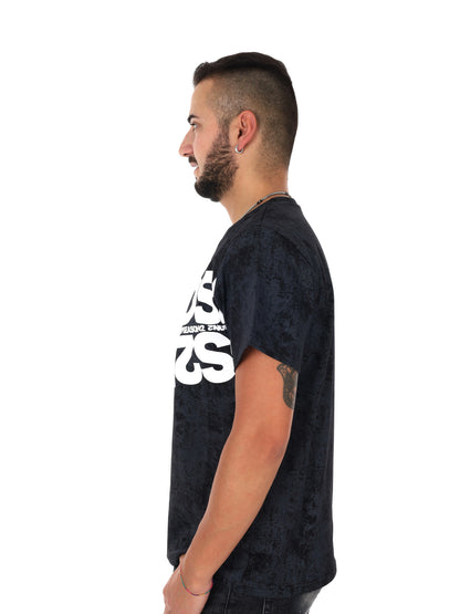 DS2 Drop Season 2, t-shirt uomo nera con design camo tono su tono