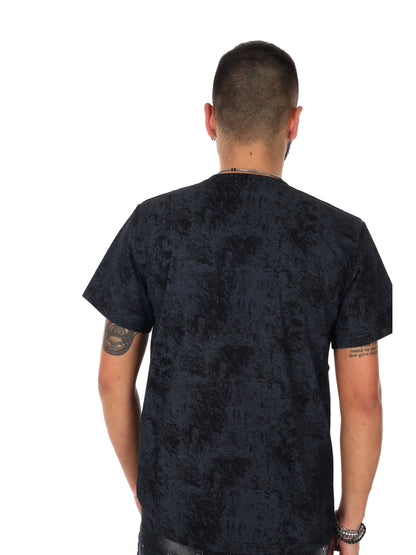 DS2 Drop Season 2, t-shirt uomo nera con design camo tono su tono