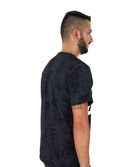 DS2 Drop Season 2, t-shirt uomo nera con design camo tono su tono