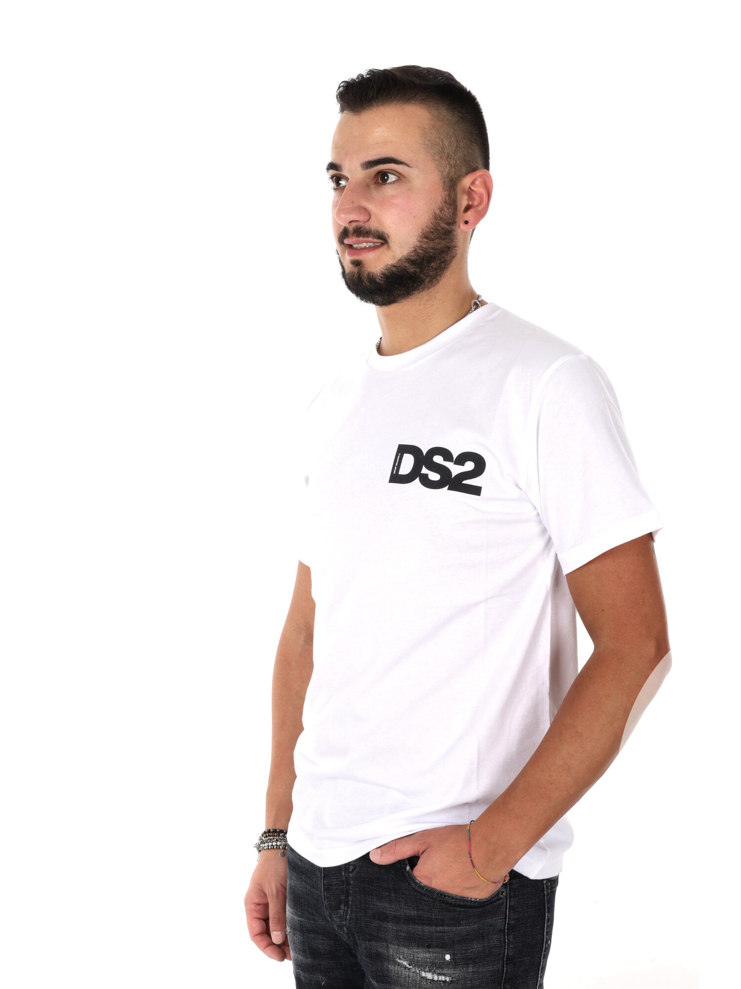 T-shirt maniche corte Ds2 Drop Season 2 da uomo bianca