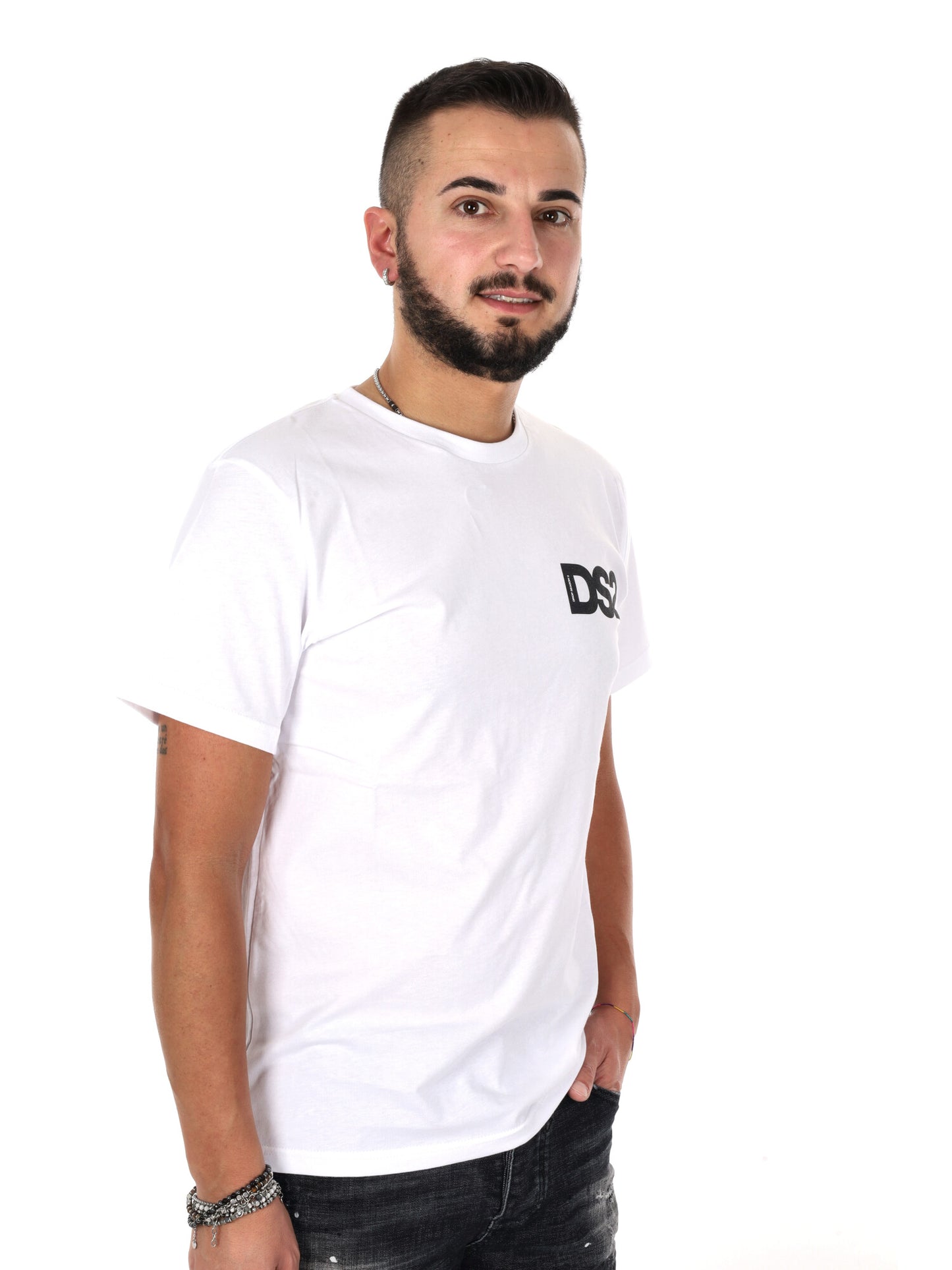 T-shirt maniche corte Ds2 Drop Season 2 da uomo bianca