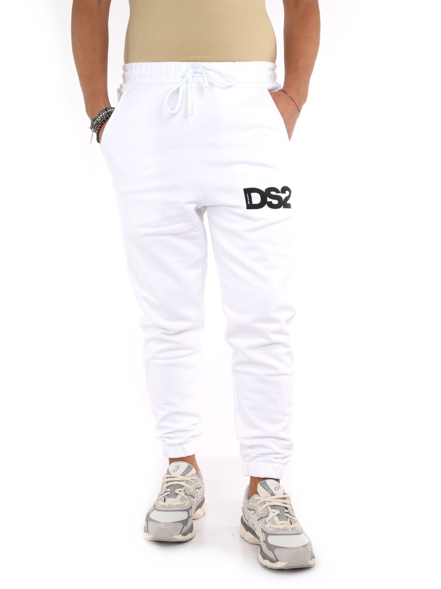Pantaloni bianchi da uomo DS2 per la primavera-estate