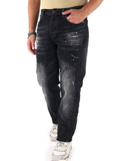Jeans nero da uomo Ds2, modello SS26D10 per la primavera-estate