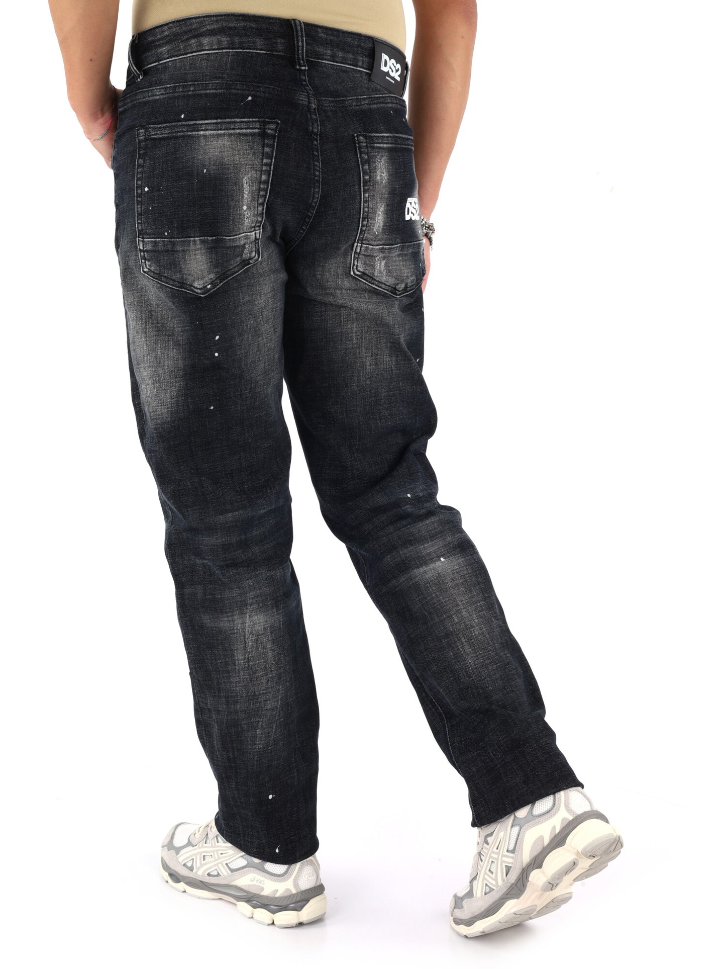 Jeans nero da uomo Ds2, modello SS26D10 per la primavera-estate