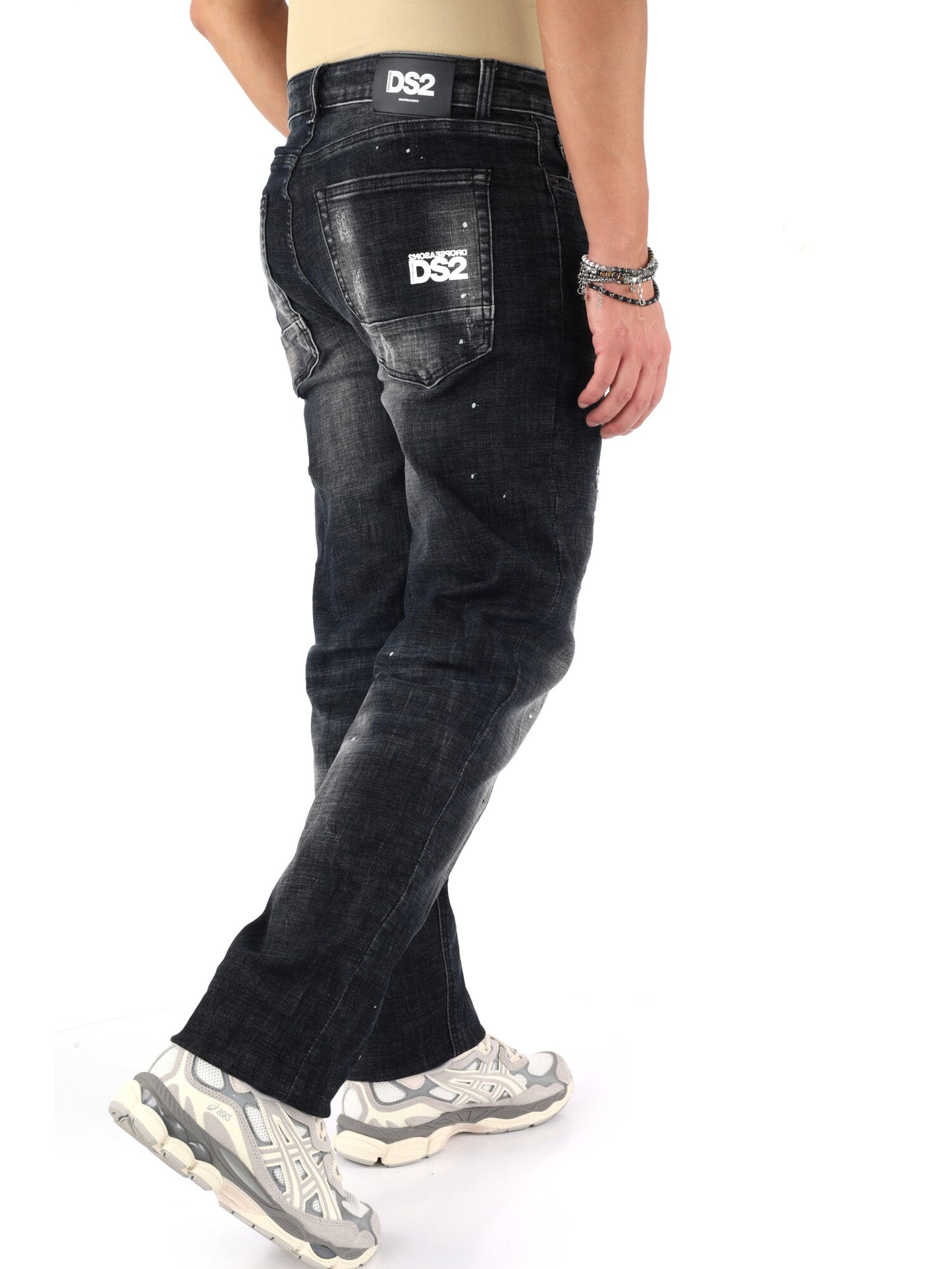 Jeans nero da uomo Ds2, modello SS26D10 per la primavera-estate