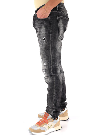 Jeans da uomo DS2 neri, modello SS26D11 37 per primavera estate