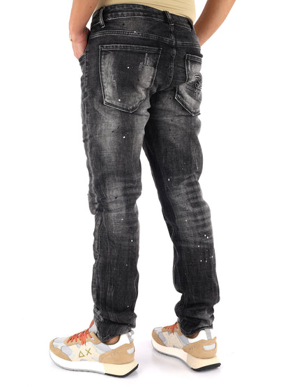 Jeans da uomo DS2 neri, modello SS26D11 37 per primavera estate