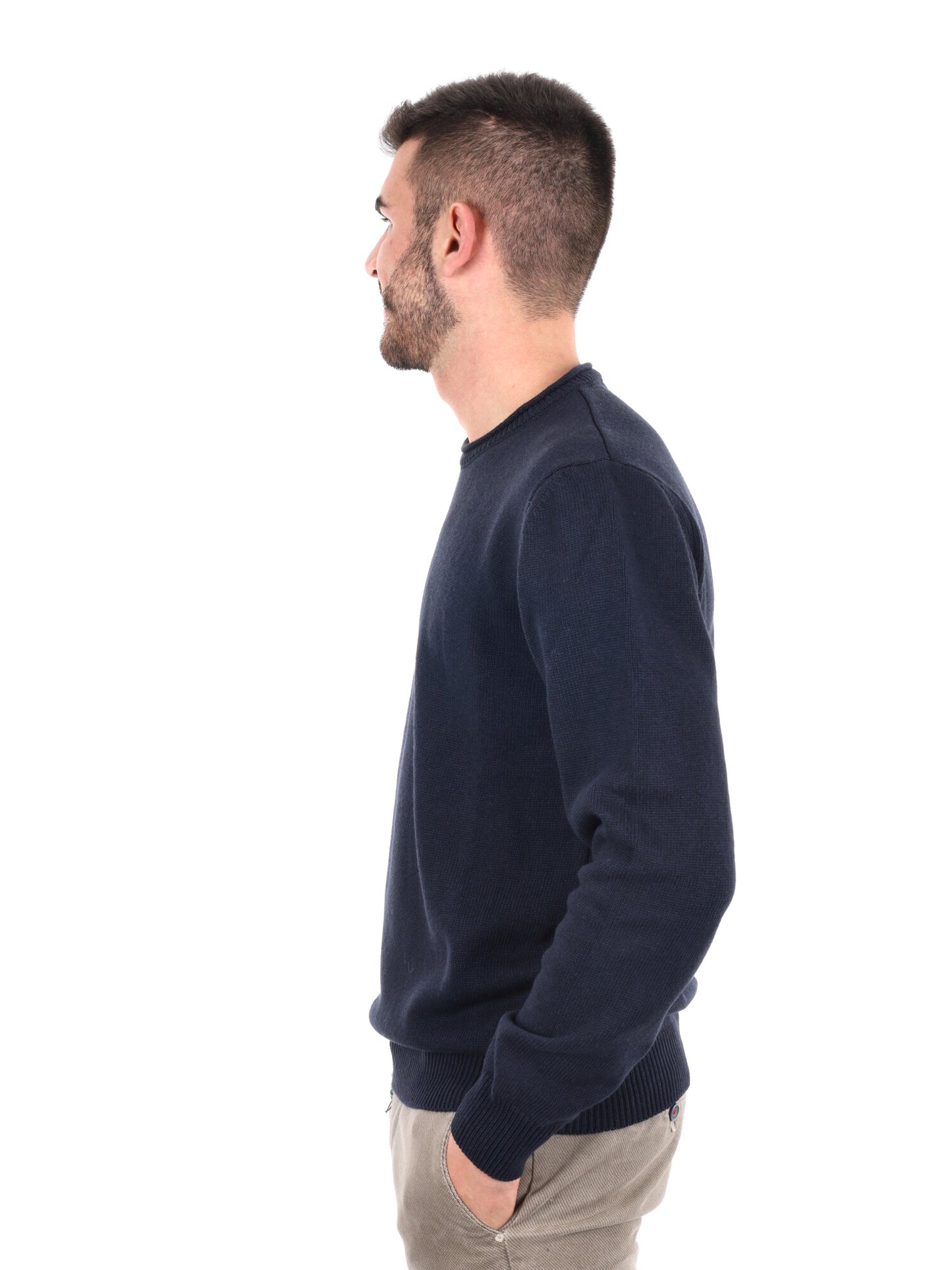 MAGLIA STONE GIROCOLLO FB DA UOMO BLU