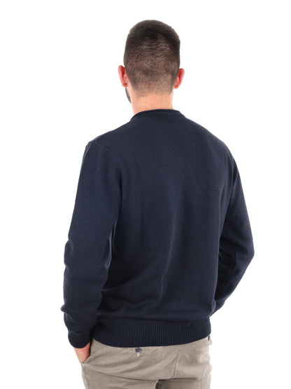 MAGLIA STONE GIROCOLLO FB DA UOMO BLU