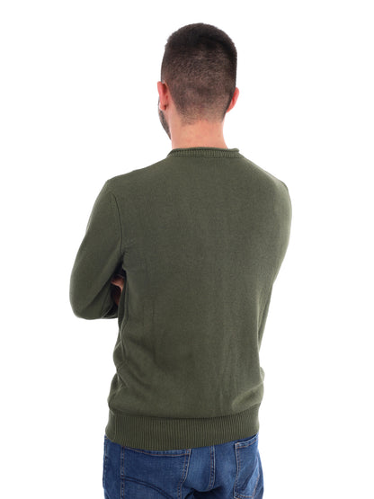 MAGLIA STONE GIROCOLLO FB DA UOMO VERDE MILITARE