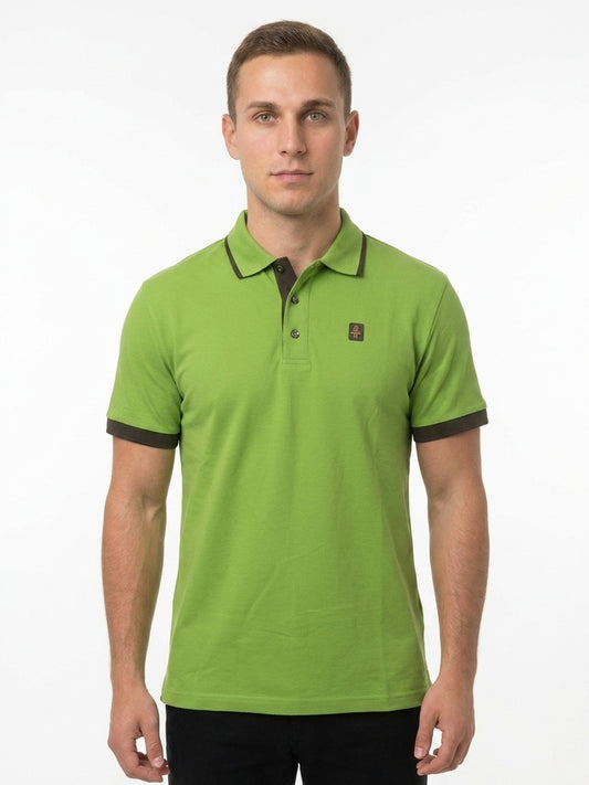 Refrigiwear Ray, polo uomo verde dalla vestibilità slim