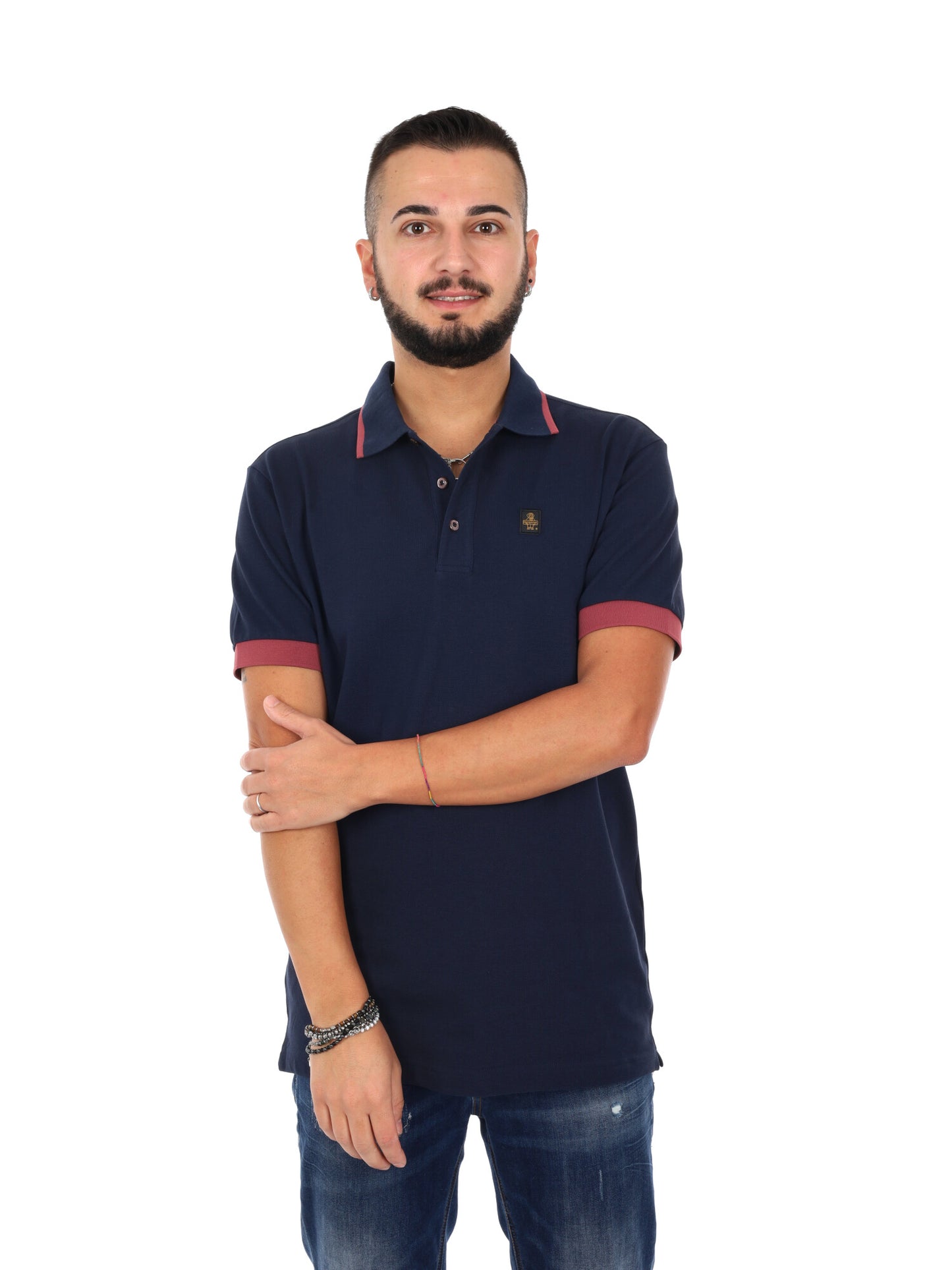 Polo Ray da uomo in blu di Refrigiwear primavera-estate