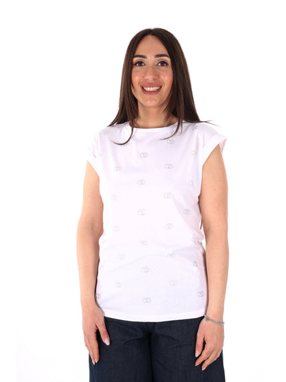 T-shirt maniche corte Yes-Zee da donna bianca