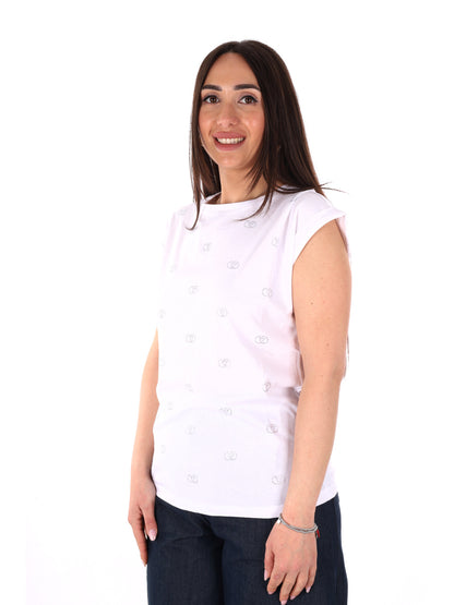 T-shirt maniche corte Yes-Zee da donna bianca